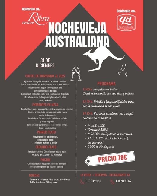Cartel de la Nochevieja Australiana